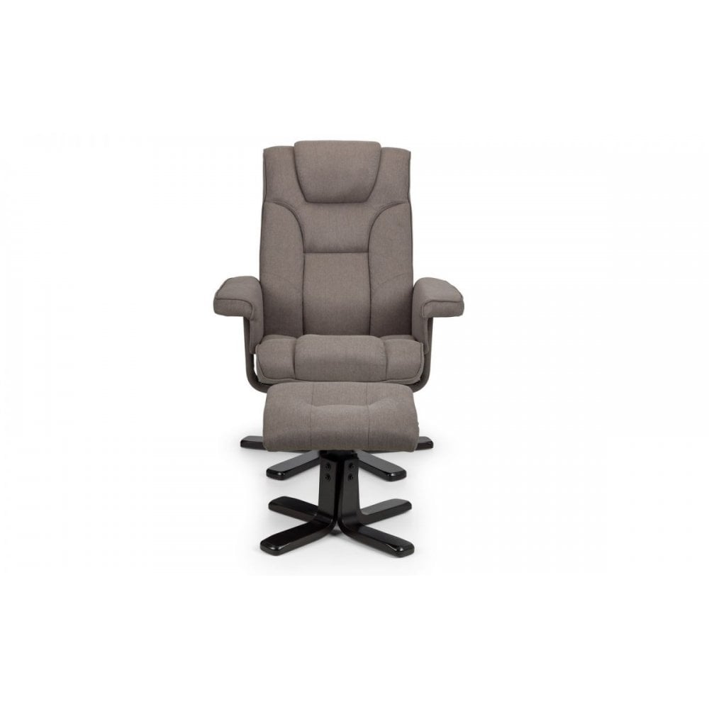 Malmo Swivel Recliner & Stool - Grey