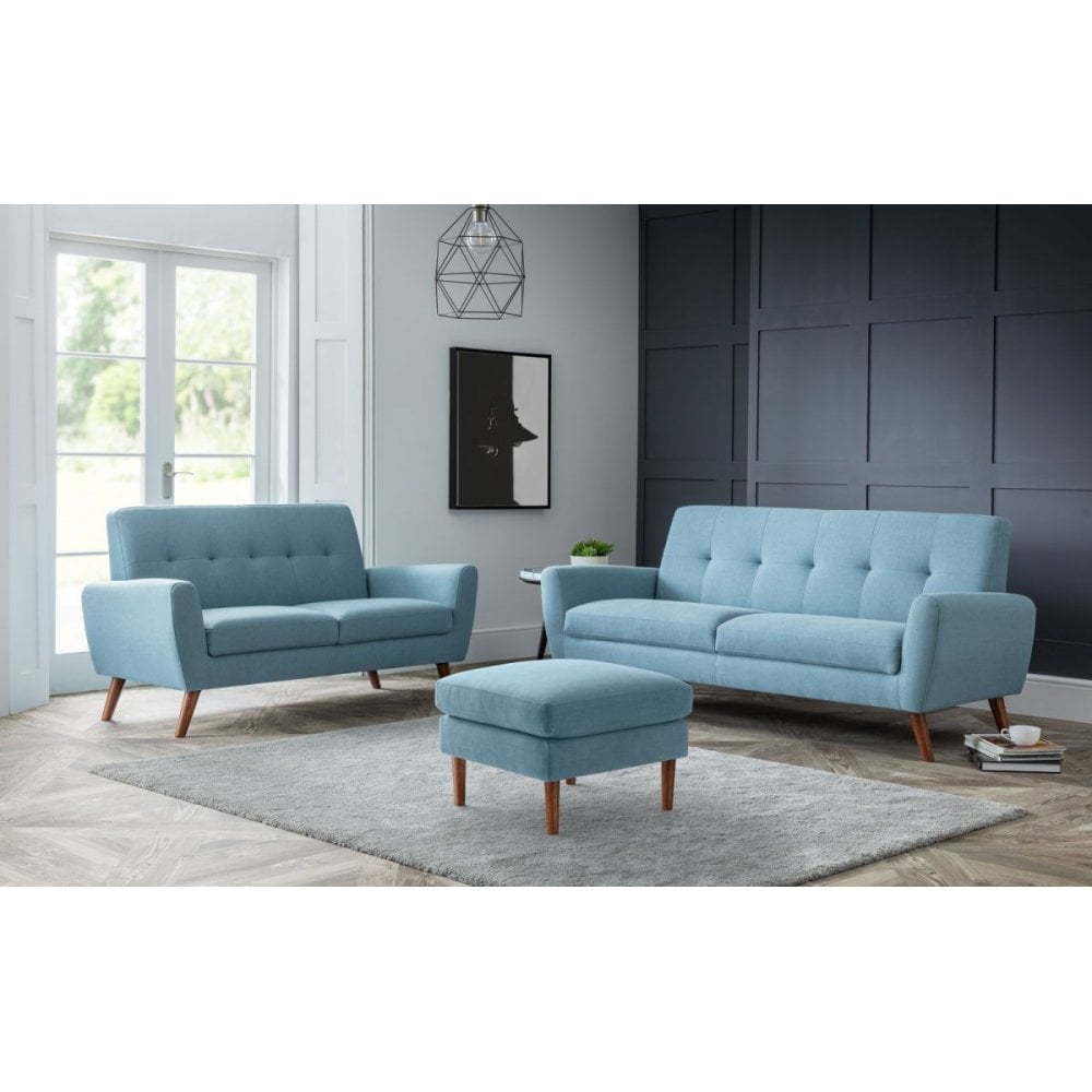 Monza 3 Seater Compact Retro Sofa - Blue
