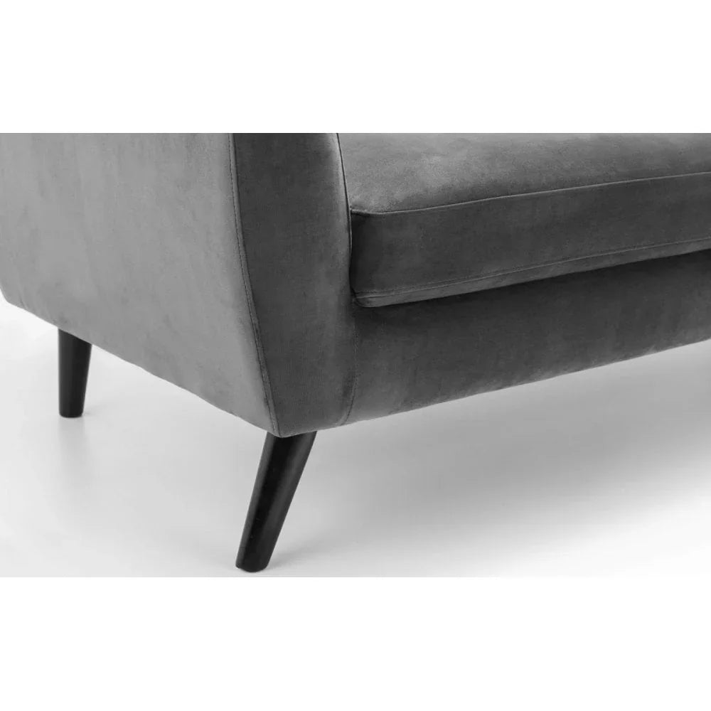 Monza 3 Seater Compact Retro Sofa - Grey