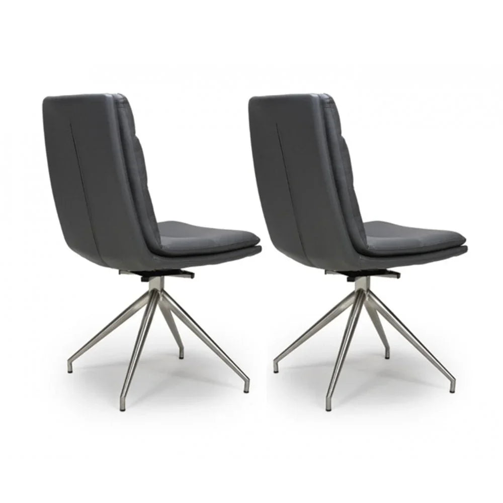 Nobo Swivel Chair Brushed Steel Grey (sold in 2's)