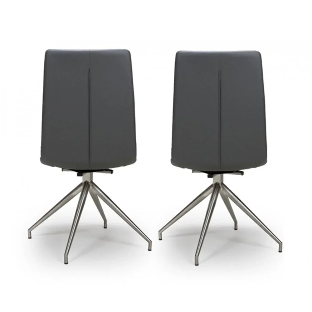 Nobo Swivel Chair Brushed Steel Grey (sold in 2's)