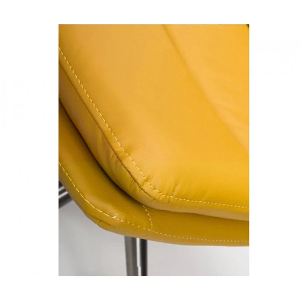 Nobo Swivel Chair Brushed Steel Ochre(sold in 2's)