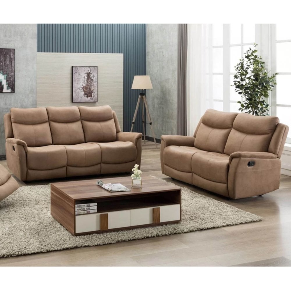 Arizona 2 Seater Recliner Caramel