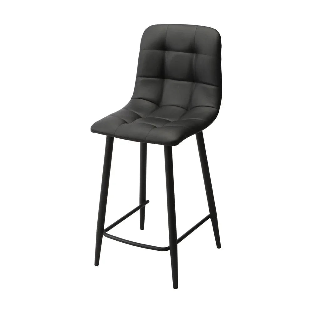 Fredrik Black Bar Stool PU Seat Height 650mm