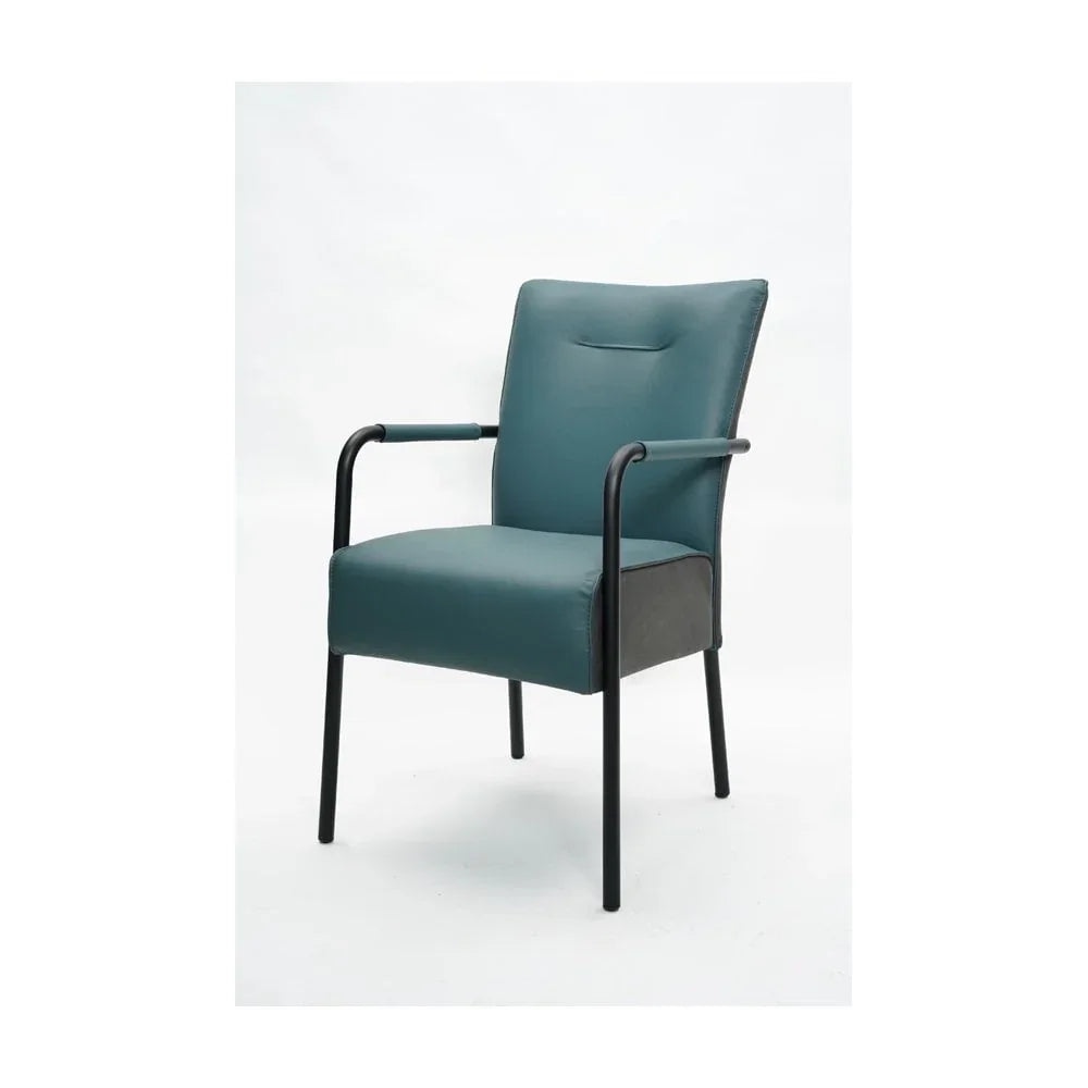 James Dining Chair Lagoon Blue Leather