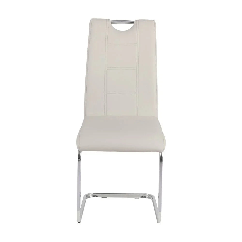 Rimini Dining Chairs Dark Grey PU Seat