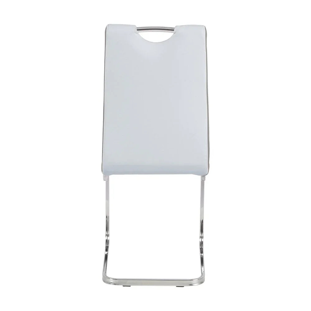 Rimini Dining Chairs Dark Grey PU Seat