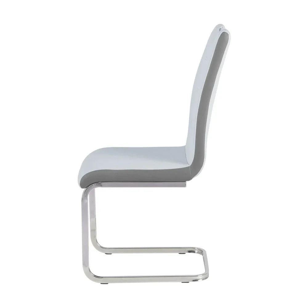 Rimini Dining Chairs Dark Grey PU Seat