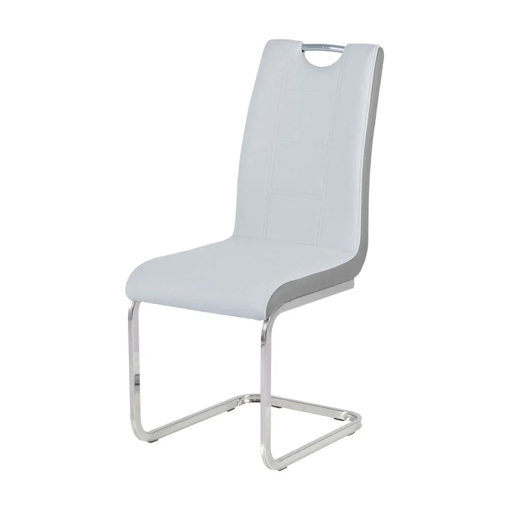 Rimini Dining Chairs Dark Grey PU Seat