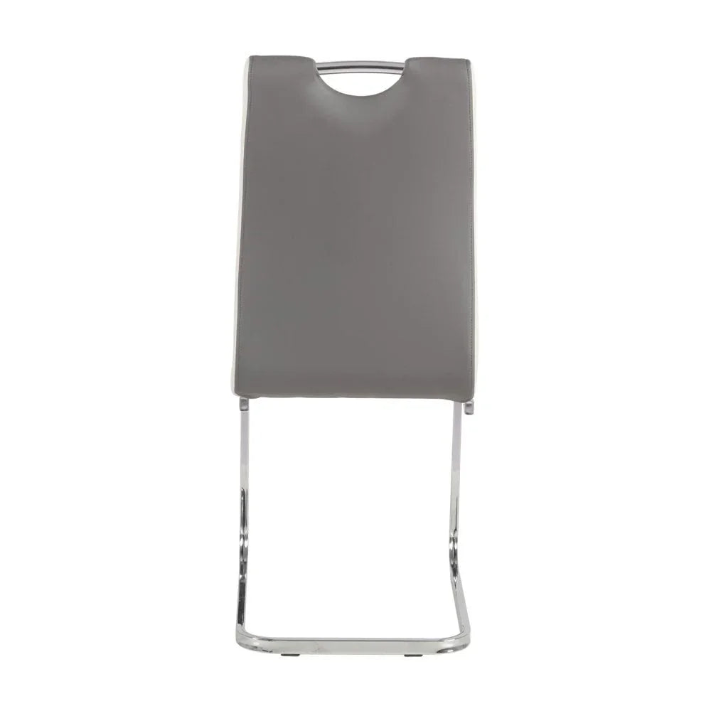 Rimini Dining Chairs Dark Grey PU Seat