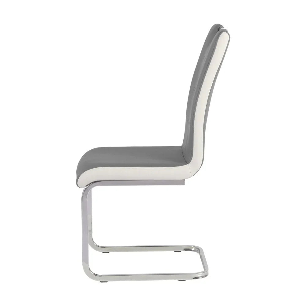 Rimini Dining Chairs Dark Grey PU Seat