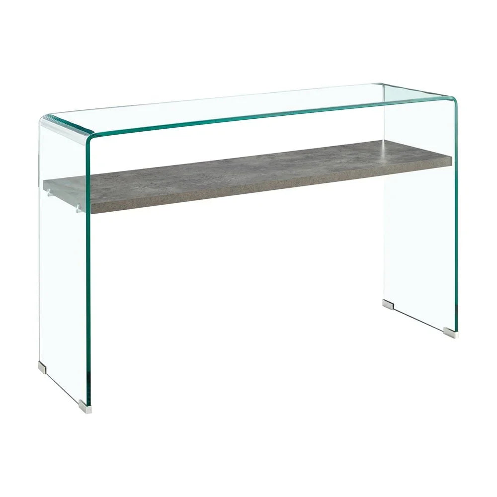 Vetro Console Table with shelf
