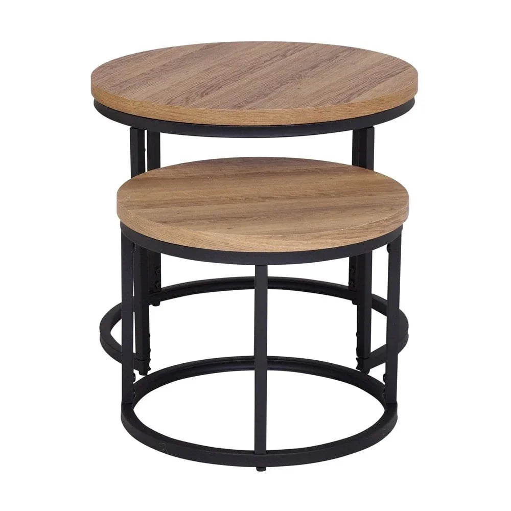 Munich Round Nest of Tables - Oak