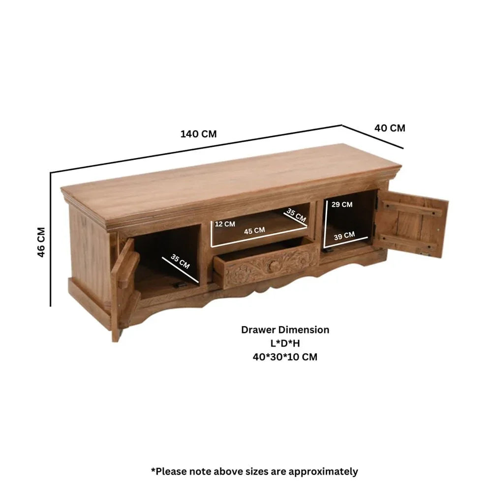 Artwork Mango Wood Tv Cabinet