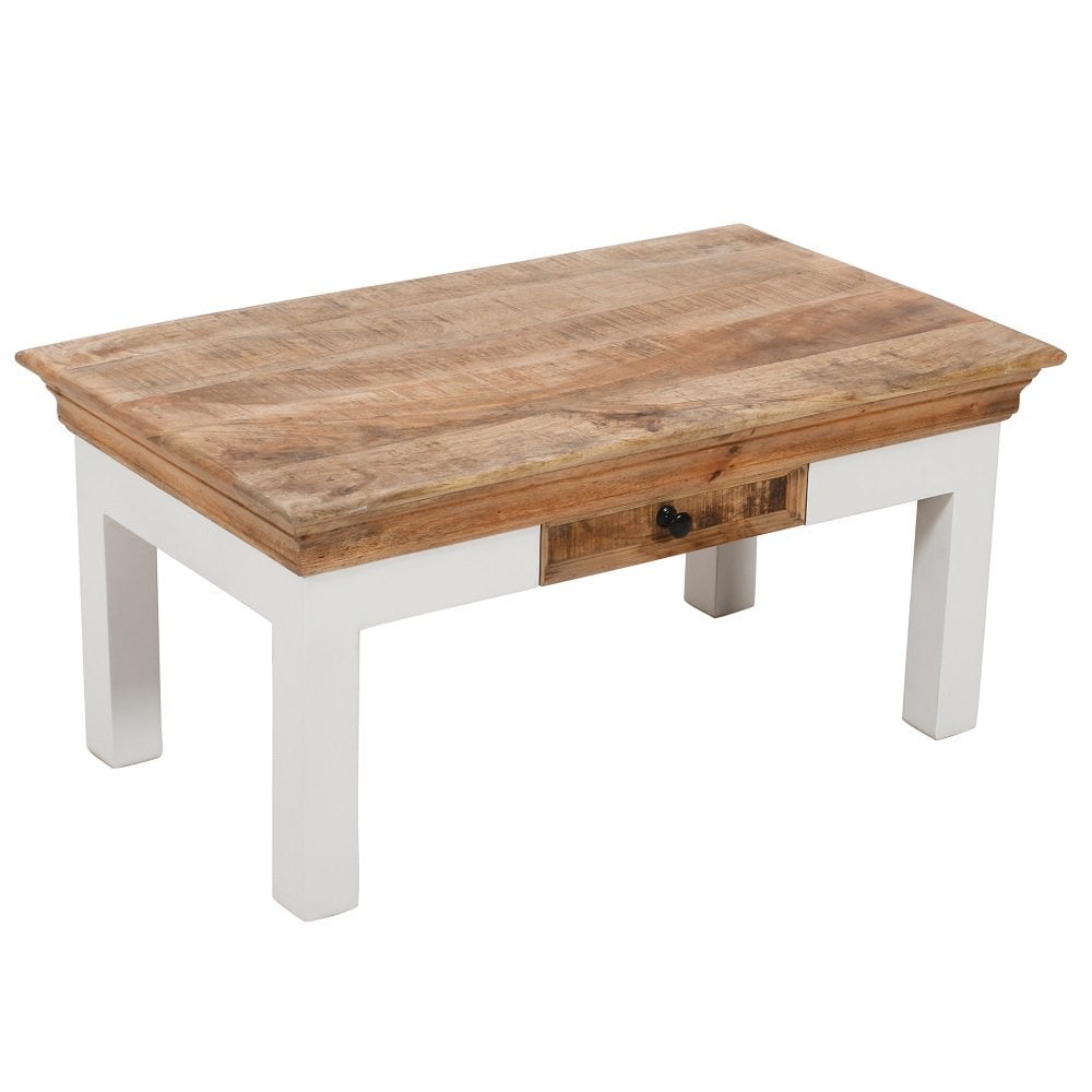 Alfie Coffee Table With Drawer Solid Mango Wood