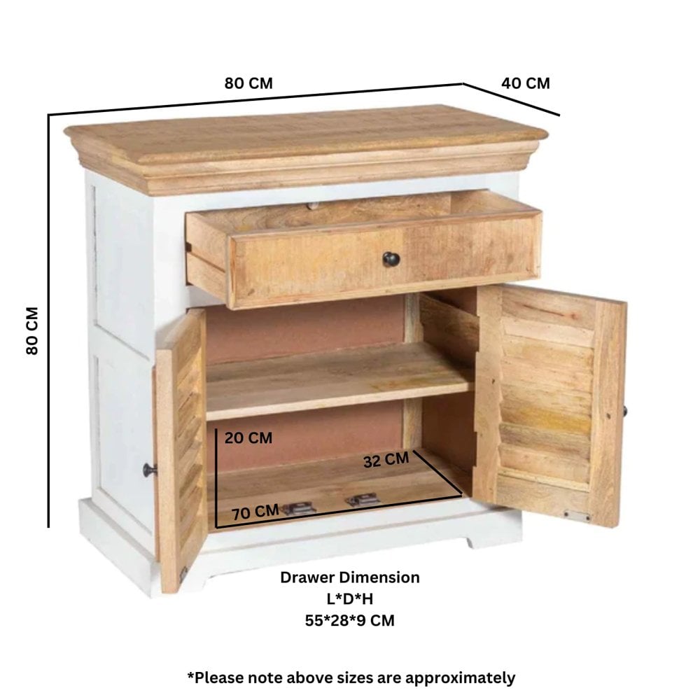 Alfie Wood Sideboard - 1 Drawer & 2 Doors