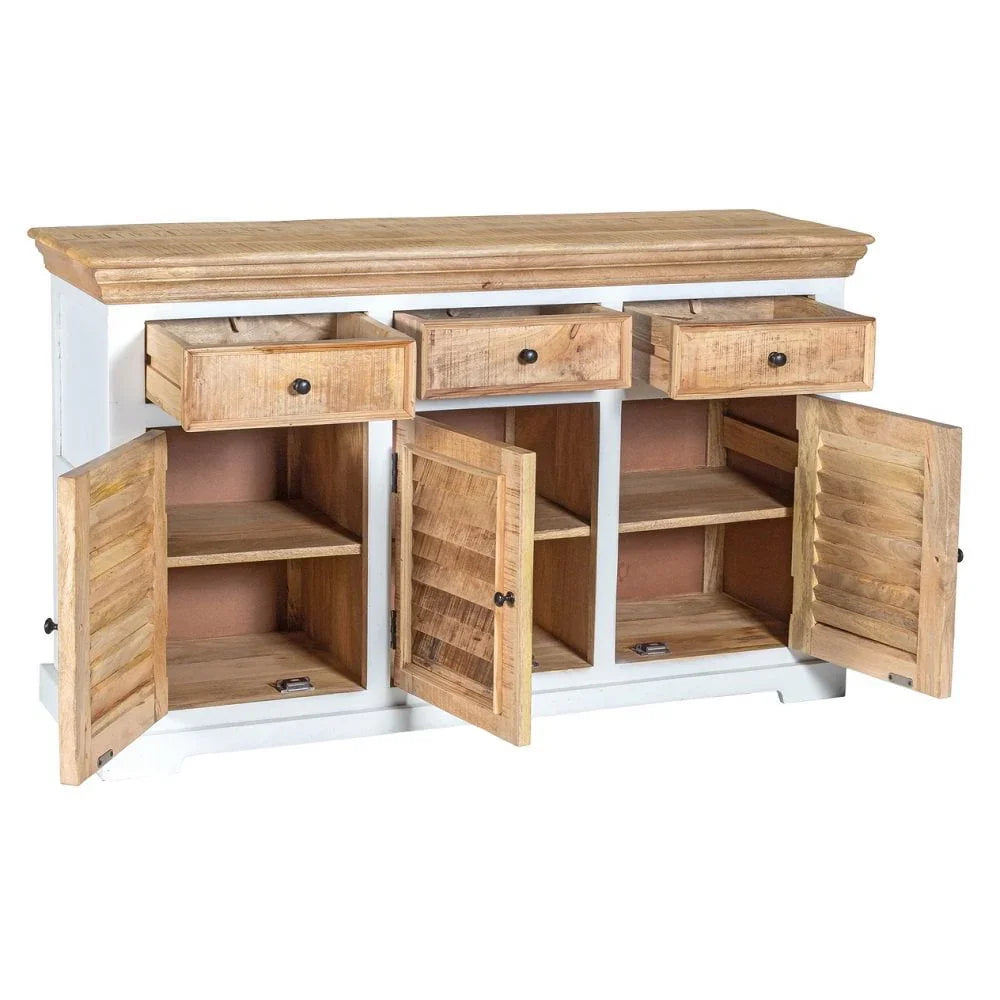 Alfie Wood Sideboard - 3 Drawers & 3 Doors