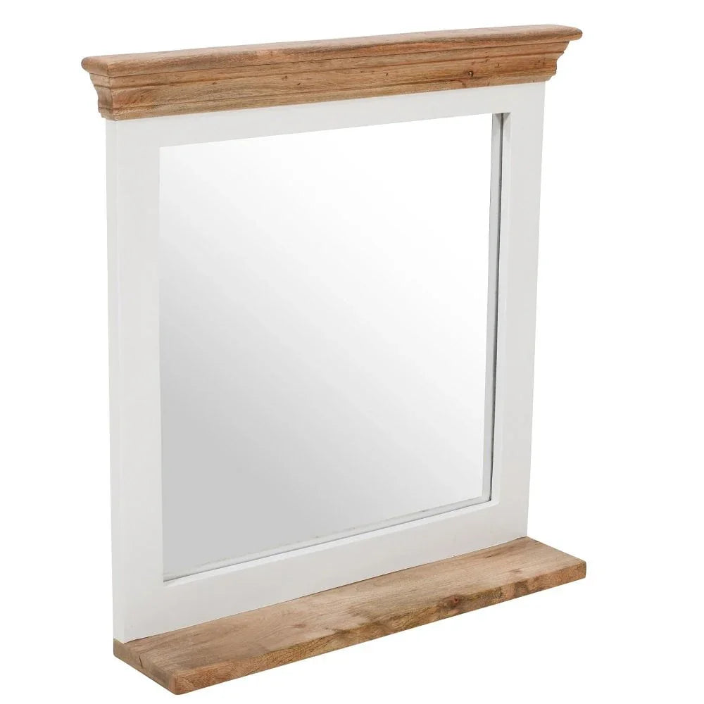 Alfie Mirror Frame With Shelf Solid Mango Wood