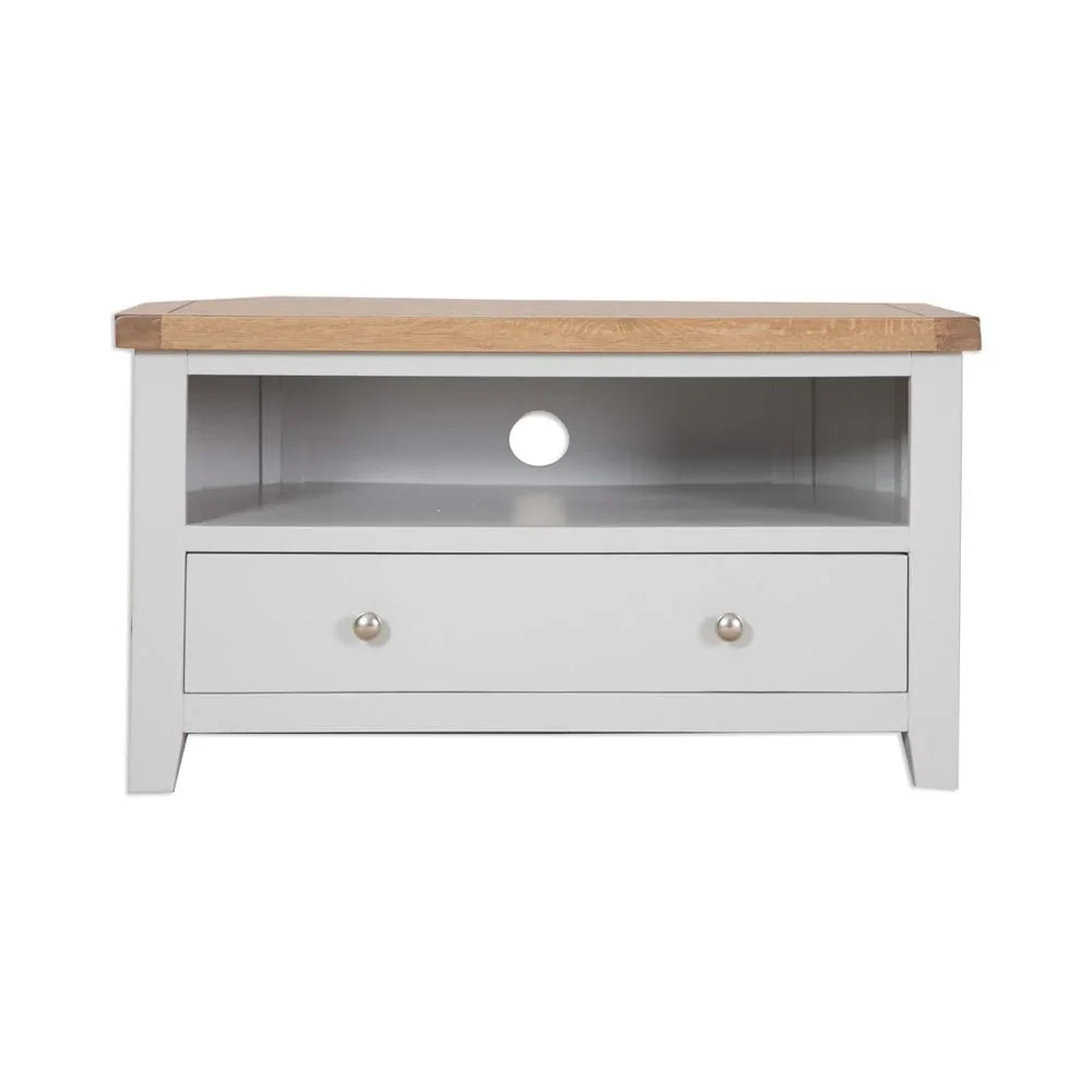 Melbourne French Grey Corner Tv Cabinet