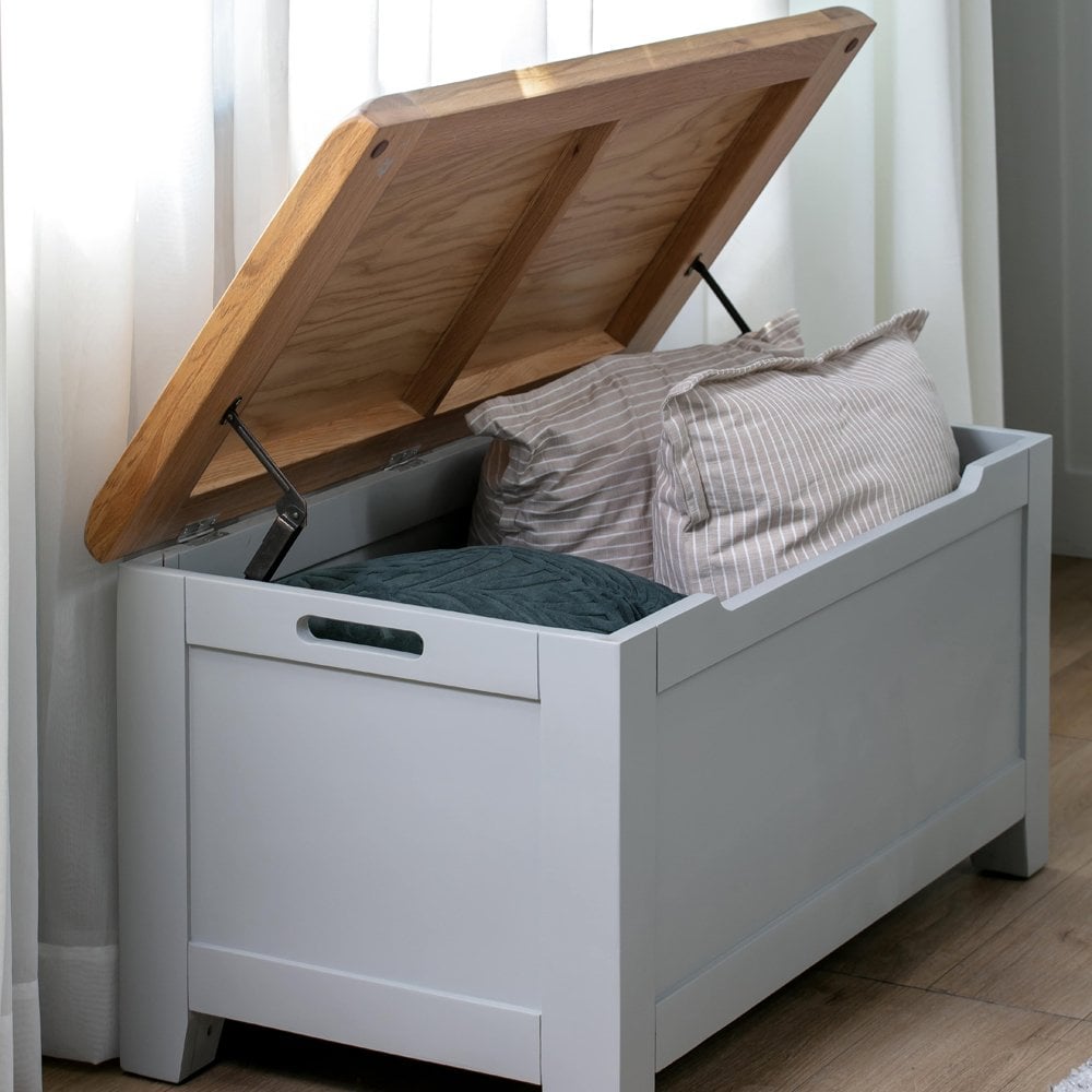 Melbourne French Grey Bedroom Blanket Box