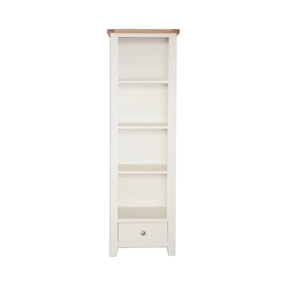 Melbourne Ivory Slim Bookcase