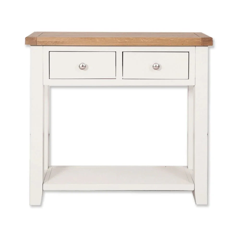 Melbourne White 2 Drawer Console Table