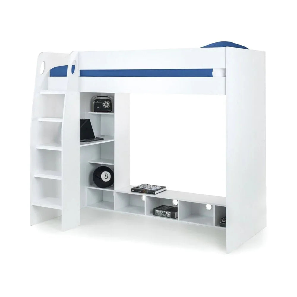 Nebula Gaming Bed With Desk White