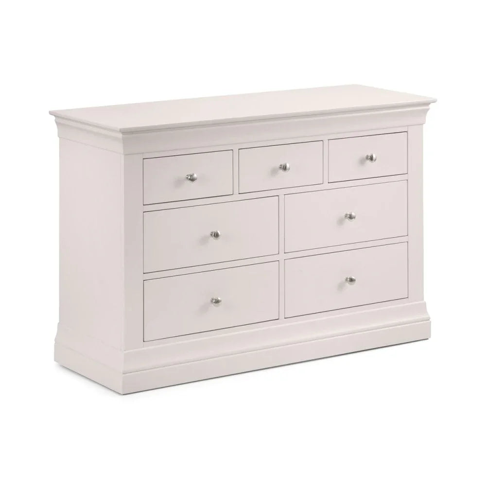 Clermont 4+3 Drawer Chest - Light Grey