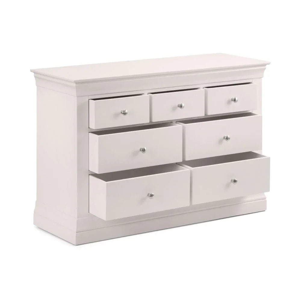 Clermont 4+3 Drawer Chest - Light Grey