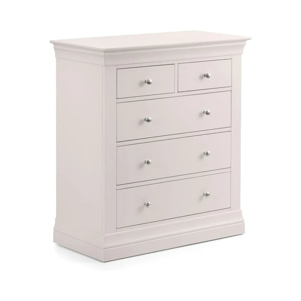 Clermont 3+2 Drawer Chest - Light Grey