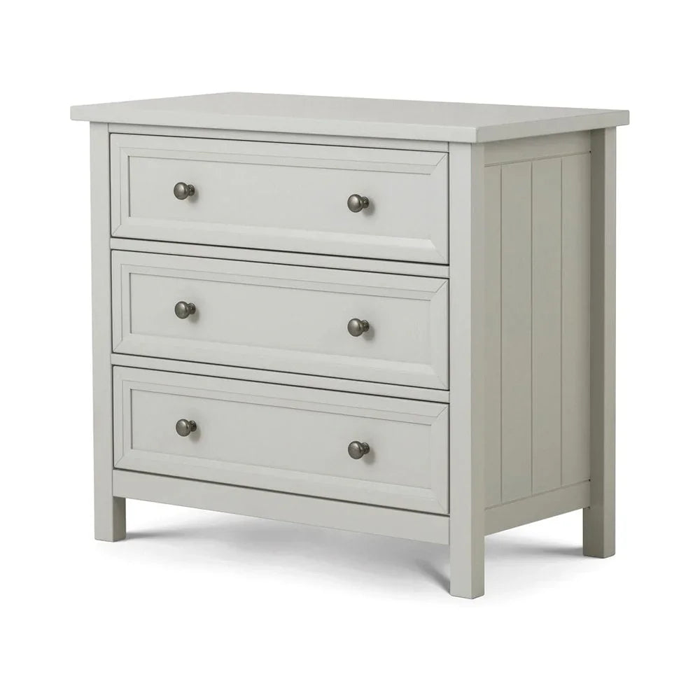 Maine 3 Drawer Wide Chest - Dove Grey
