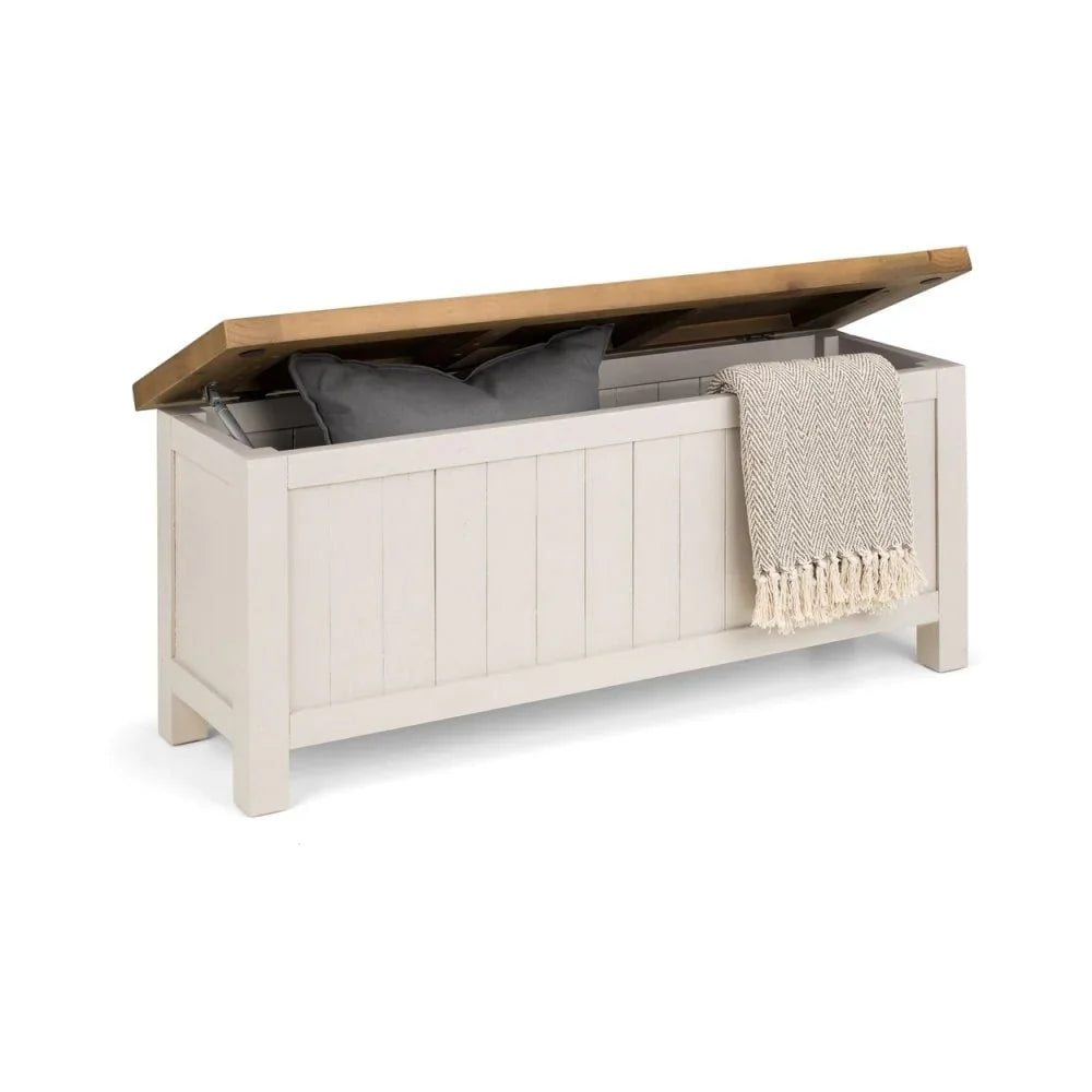 Aspen Storage Bench - Grey Wash