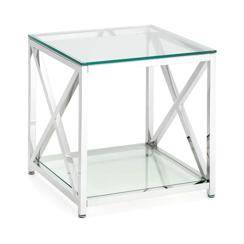 Miami Lamp Table - Silver