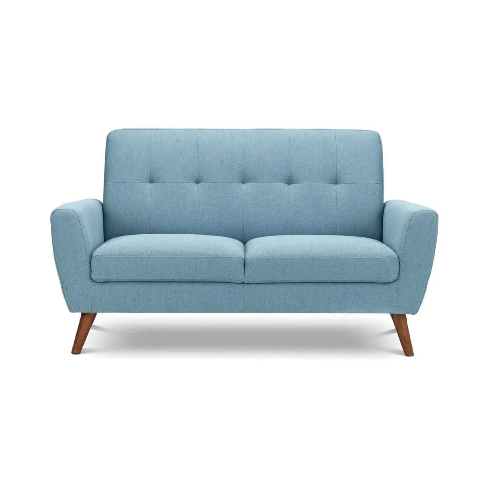 Monza 2 Seater Compact Retro Sofa - Blue