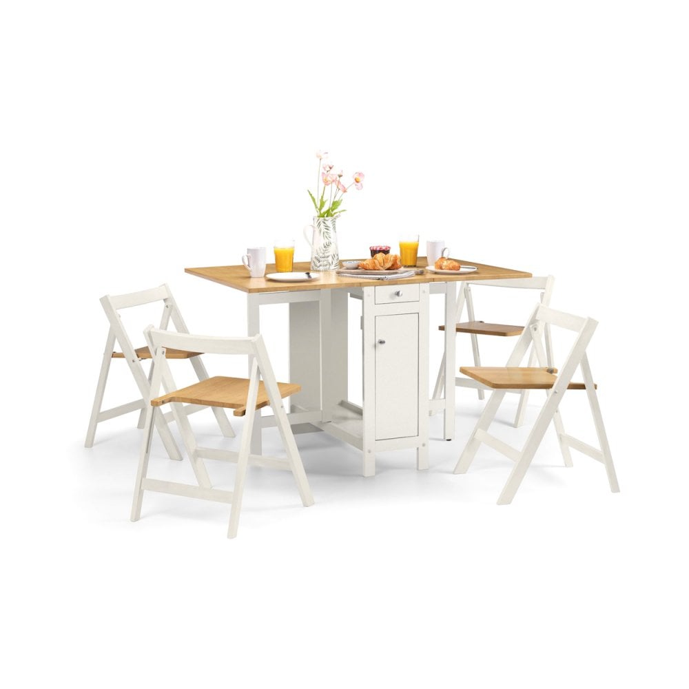 Savoy Dining Set - White/Natural