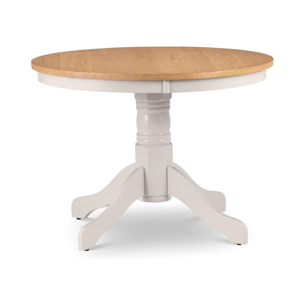 Davenport Oak/Elephant Grey Round Pedestal Table