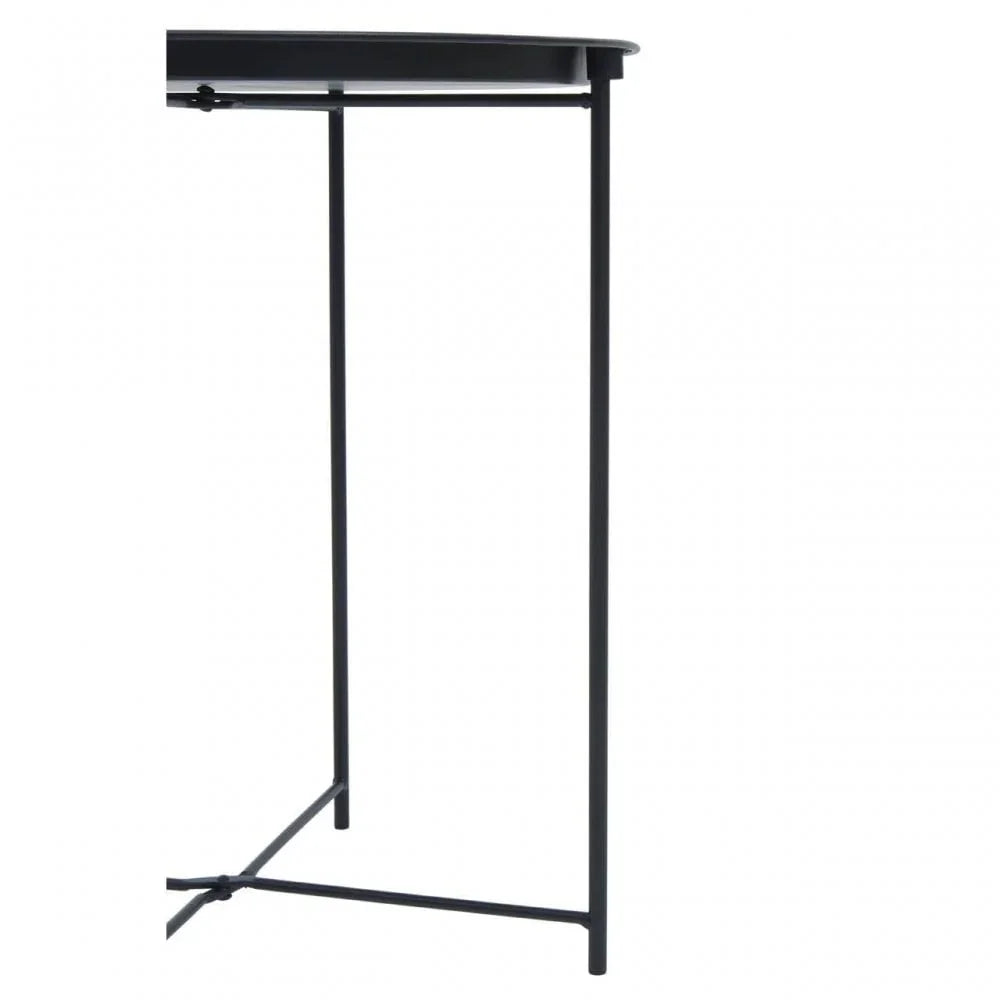 Bronzo Round Black Side Table