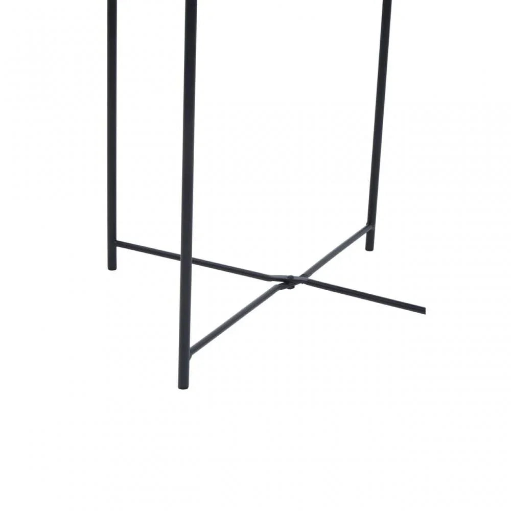 Bronzo Round Black Side Table