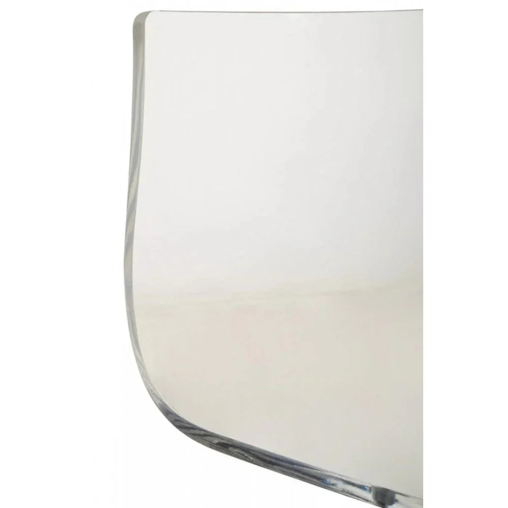 Elara Acrylic and Black Metal Bar Stool