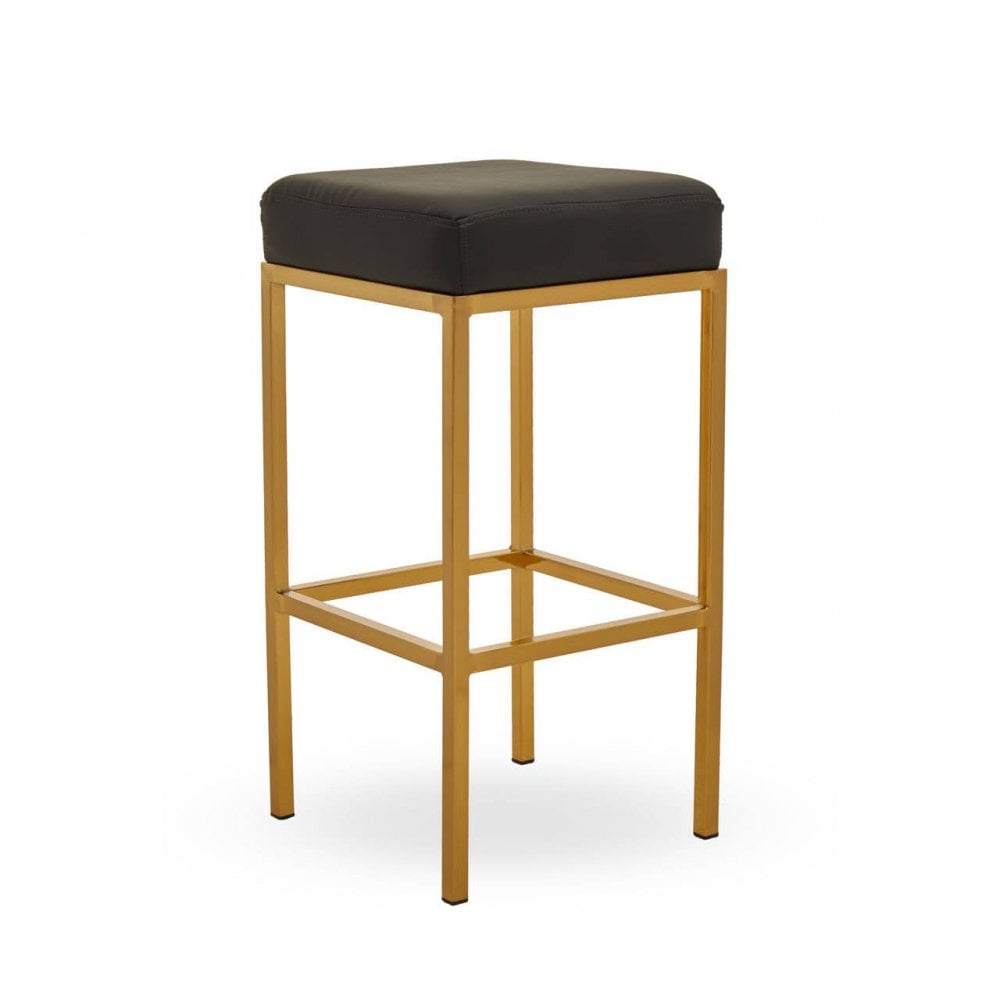 Elara Black Pu Bar Stool