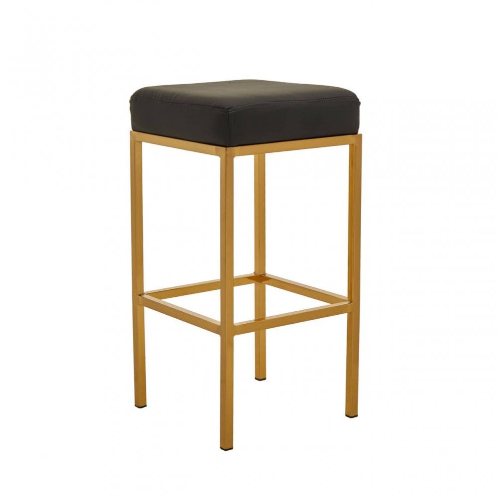 Elara Black Pu Bar Stool