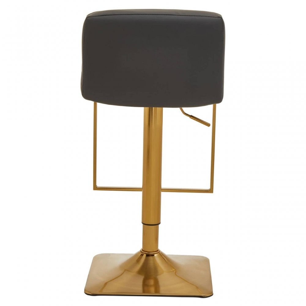 Elara Dark Grey And Square Base Bar Stool