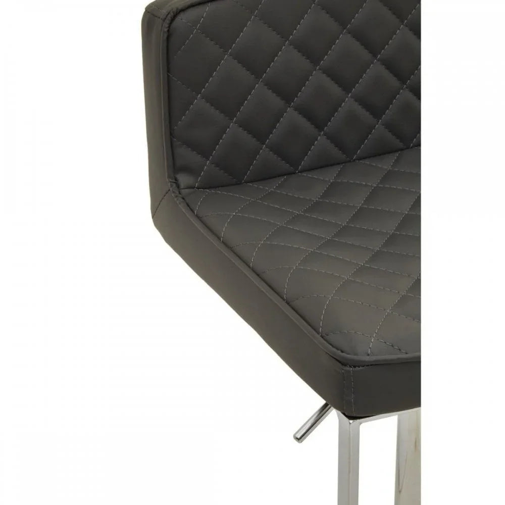 Elara Dark Grey And Square Base Bar Stool