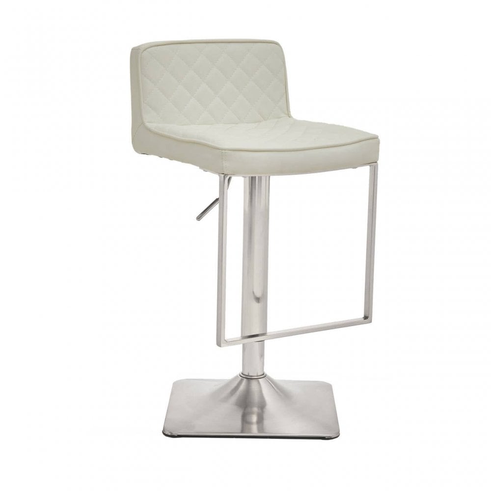 Elara White And Chrome Bar Stool