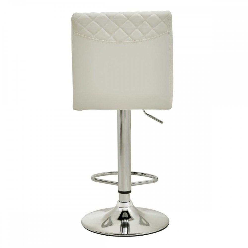 Elara White And Chrome Bar Stool