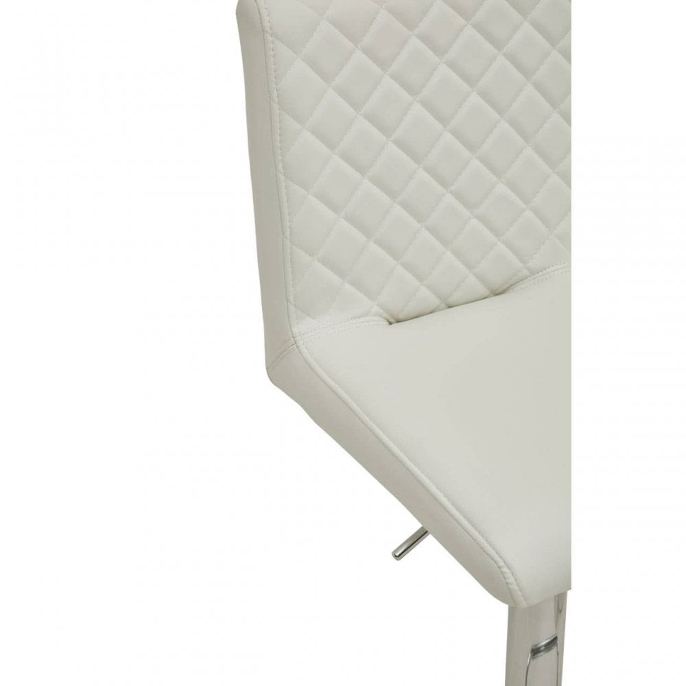 Elara White And Chrome Bar Stool