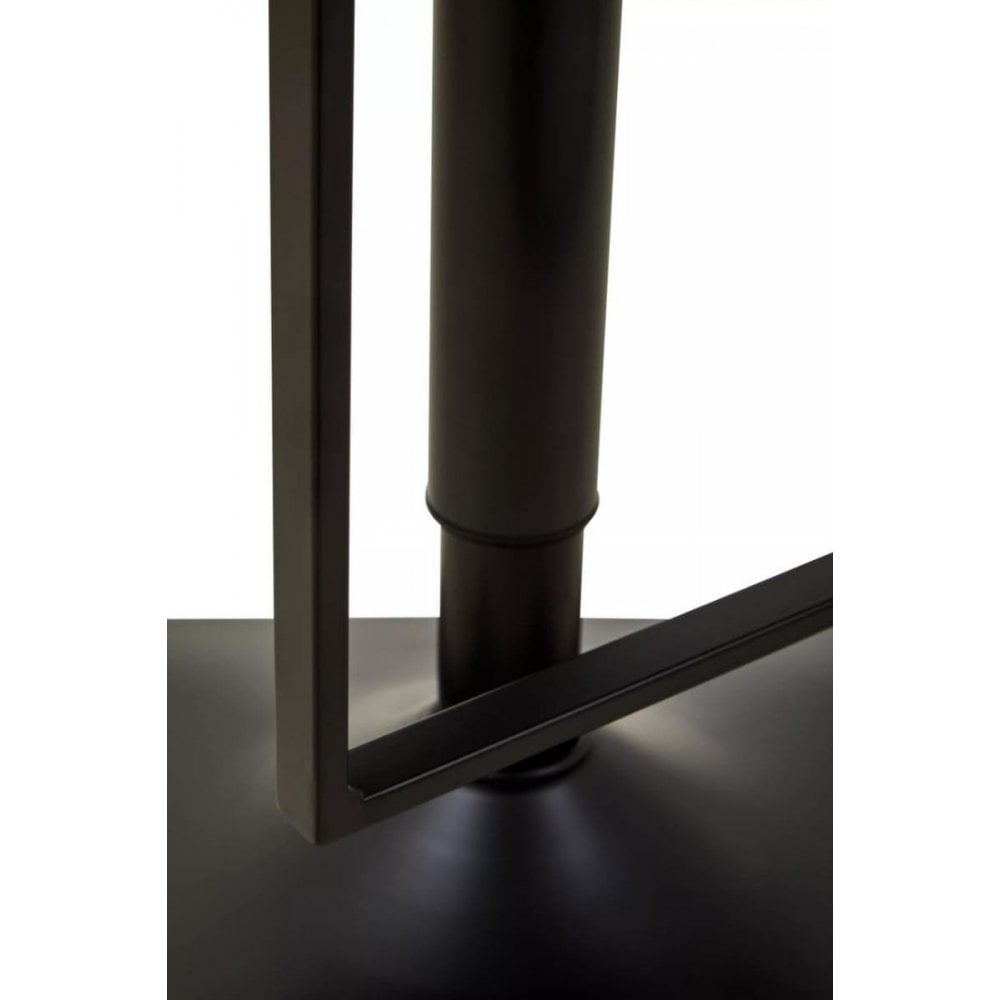 Elara White Leather Effect and Black Base Bar chair