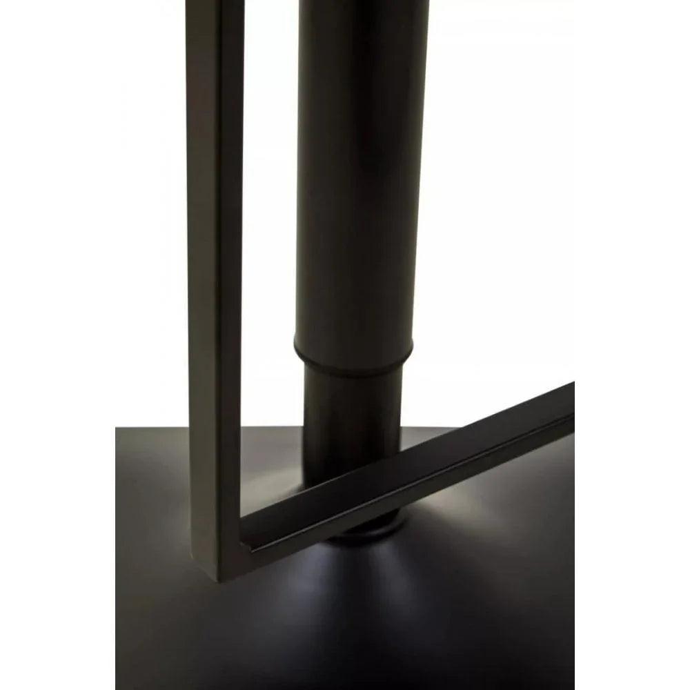 Elara White Leather Effect and Black Base Bar chair