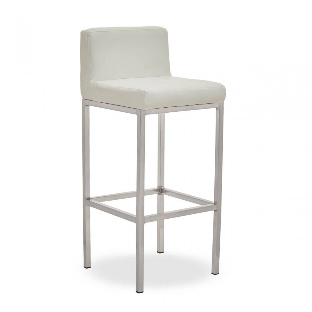 Elara White Pu Bar Chair