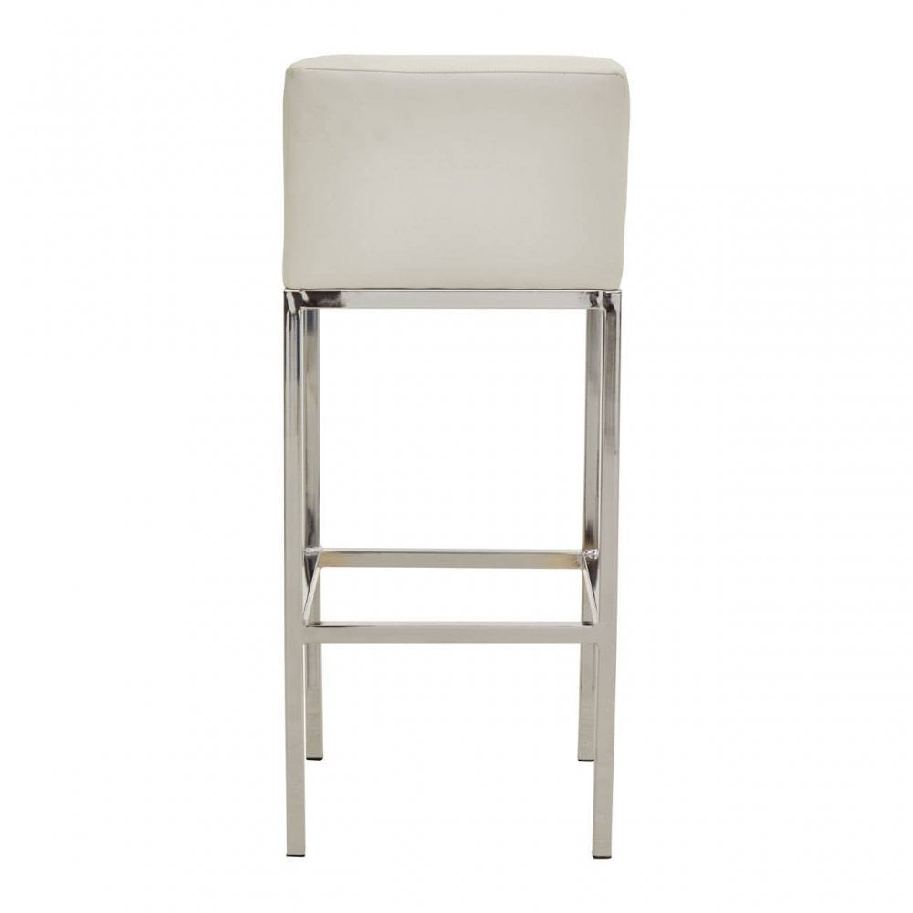 Elara White Pu Bar Chair